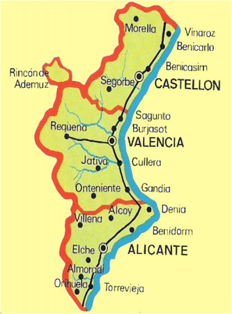 Esquema explicativo Comunidad Valenciana